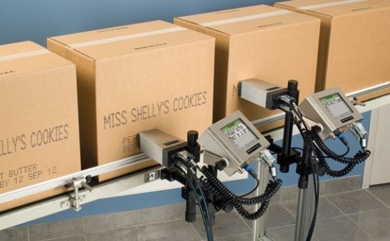 Industrial CIJ inkjet printer coding cartons